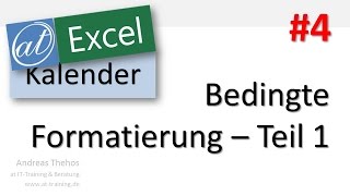 Excel  Projektkalender  Bedingte Formatierung  Monatslinien  Teil 4 [upl. by Octavie]