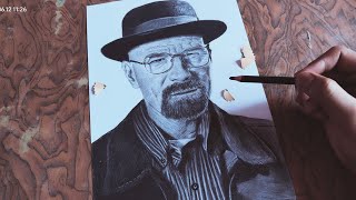 My first ever charcoal portrait 🤗  Walter White💥 hyper realistic portrait🔥 [upl. by Berthold]