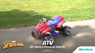 Kid Trax SpiderMan Large ATV  RideOn Quads for Kids [upl. by Ahsrat]