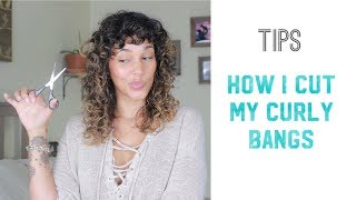 How I Cut my Curly Bangs and Trim my Curly Hair [upl. by Hsak710]