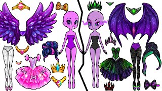 My little pony EG Ballerinas Blind bags Nice vs Evil Twivine Pinkamena Flutterbat MLP Paper craft [upl. by Ines]