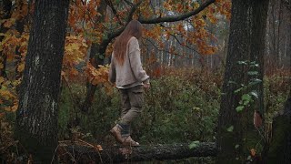 Autumn Vlog Lonely walks in the forest Fall memories Sound of rain and breath of November ASRM [upl. by Chapnick]