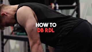 HOW TO  DUMBBELL RDL [upl. by Madriene784]