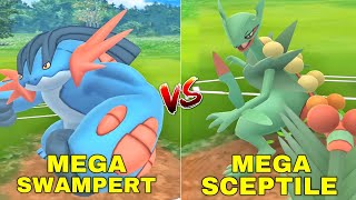 MEGA SCEPTILE vs MEGA SWAMPERT [upl. by Llertac]