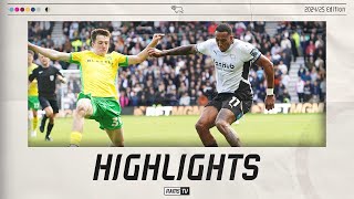 HIGHLIGHTS  Derby County 2  3 Norwich City [upl. by Holloway231]