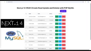 Nextjs 14 CRUD Create Read Update and Delete with PHP MySQL [upl. by Amorita]