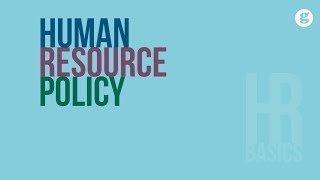 HR Basics Human Resource Policy [upl. by Akinhoj719]