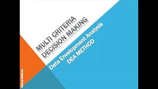 Data Envelopment Analysis DEA  CCR model [upl. by Eden]