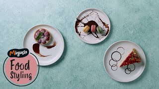 Dessertteller mit Schokolade dekorieren – Migusto Food Styling [upl. by Arimaj]