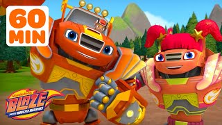 60 MINUTES of Blazes Best FAMILY Races amp Adventures ❤️  Blaze and the Monster Machines [upl. by Labanna]