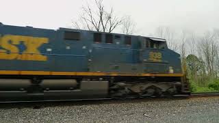 CSXT M205 with CSX 4568 SD70MAC OLS [upl. by Olpe]