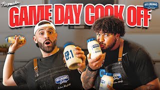 Baker Mayfield amp Tristan Wirfs’ Epic Buffalo Chicken Dip Battle  Hellmann’s Game Day Cook Off Ep 1 [upl. by Specht606]