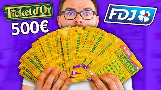 Jai acheté 100 TICKET DOR A GRATTER FDJ  Combien je gagne [upl. by Suoirtemed953]