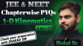 1D kinematics PYQs  Lec  07  Motion in one dimension  Chapterwise PYQs  neet jee [upl. by Lissy]