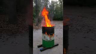 DIY Fire Pit  55 gal drum  Vortex burn barrel shorts [upl. by Stricklan]