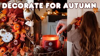 decorate for autumn with me 2024 🍁 warm cosy amp traditional in my uk home 🧸 [upl. by Juno]