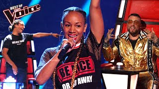 The best HIP HOP amp RAP Blind Auditions on The Voice  Mega Compilation [upl. by Wadsworth446]