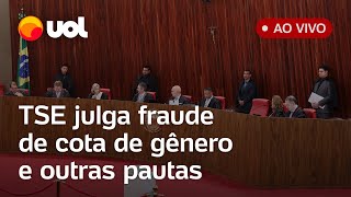 TSE ao vivo Ministros analisam contas do PMB e Cidadania fraude de cota de gênero e outras pautas [upl. by Mooney]