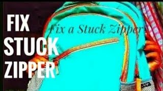 💙 HOW TO Fix A STUCK ZIPPER Backpack  QUICK TIP To Repair A Jammed ZIPPER [upl. by Eno]