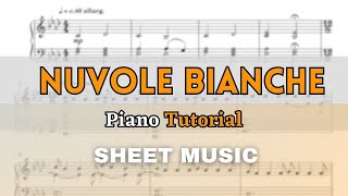 Einaudi  Nuvole Bianche  Piano Tutorial Sheet MusicFull Score [upl. by Sorodoeht648]