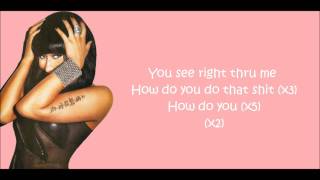 Nicki Minaj  Right Thru Me Lyrics Video [upl. by Swope658]