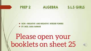 Nonnegative and negative integer power 1 [upl. by Virgie]