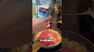 RECETA FIDEUÁ 🍝 vlog humor vloggerlifestyle comedia comida fideua recetas recetasfaciles [upl. by Ailalue885]