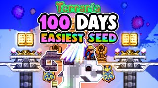 I Survived 100 Days in Terrarias EASIEST seed [upl. by Hanae]