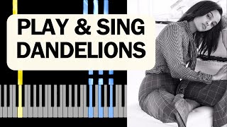 EASY PIANO  RUTH B  DANDELIONS [upl. by Derte]