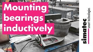 Mounting bearings on shaft with induction heating device [upl. by Nguyen]