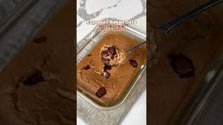 Espresso Baked Oats Recipe  high protein healthy breakfast [upl. by Ellerehs]