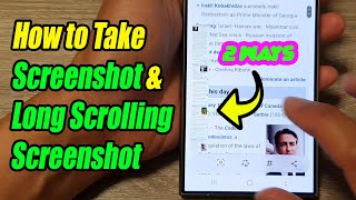 Galaxy S24S24Ultra How to Take Screenshot amp Long Scrolling Screenshot [upl. by Aivon]