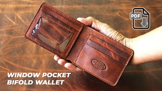 Window Pocket Bifold Wallet  Tutorial with PDF Pattern [upl. by Brubaker485]