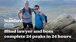 Blind lawyer and boss complete 24 peaks in 24 hours raising £140000 for charity [upl. by Euqnomod]