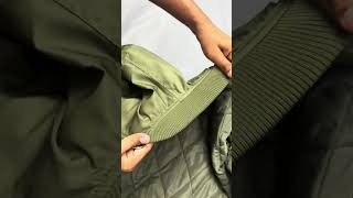 ZR Mens Double Zip Green Bomber Jacket Review casualcollection [upl. by Sucirdor]