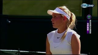 20170705 Wimbledon Open Donna VEKIC vs Johanna KONTA Highlights Official Version [upl. by Dnomaj]