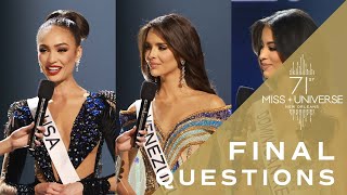 71st MISS UNIVERSE  Final Questions  Miss Universe [upl. by Robaina]