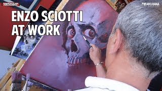 Enzo Sciotti at work  Live painting  Army Of Darkness poster artwork [upl. by Secor]