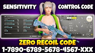 BGMI BEST SENSITIVITY SETTINGS  BGMI SENSITIVITY CODE TODAY  BGMI ZERO RECOIL SENSITIVITY CODE [upl. by Ecinnahs105]