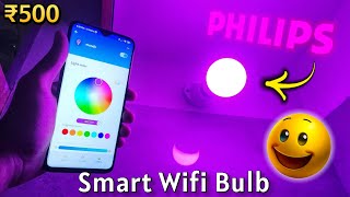 New Philips Wiz Smart WiFi LED Bulb Unboxing  Setup amp Review 😍🔥 [upl. by Charpentier735]