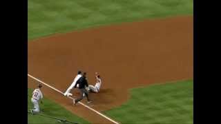 Yasiel Puig throws out Andrelton Simmons [upl. by Leihcar]