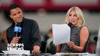 Charissa Thompson says shes made up NFL sideline interviews [upl. by Ainavi532]