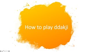 how to play ddakji chigi [upl. by Bunker]