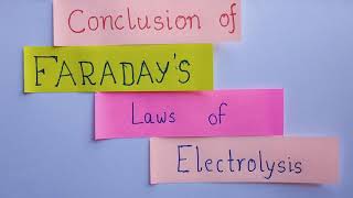 Faradays Laws of Electrolysis [upl. by Whitby842]