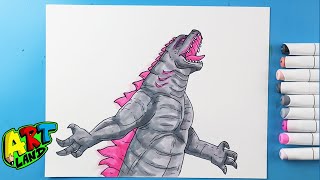 How to Draw Godzilla  Godzilla x Kong New Empire [upl. by Miarzim]