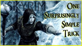 Skyrim Mage Build SUPER EASY Destruction Magic Trick for Pure Mage Builds [upl. by Ecnatsnoc]