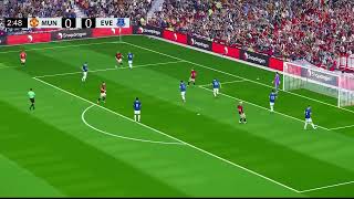 Manchester United vs Everton Premier League 2324 Full Match  Video Game Simulation PES 2021 [upl. by Dempstor]