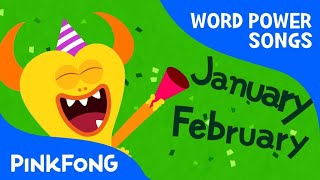 Twelve Months  Word Power  PINKFONG Songs for Children [upl. by Animrac]