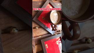 DIY Festive Coasters 🪔🤎 craftermanali coasters diy diwalidecoration shorts [upl. by Ojyllek]