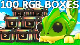 OPENING 100 RGB BOXES In Adopt Me [upl. by Aivato]